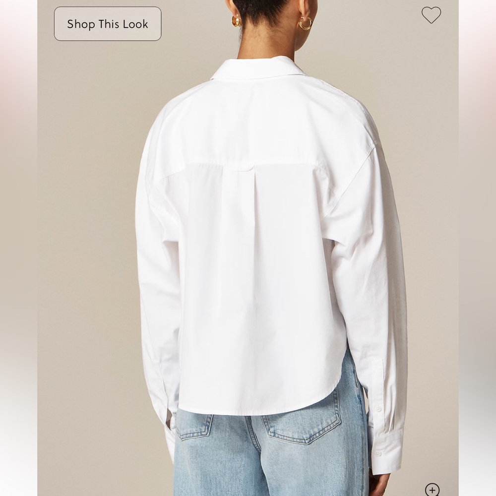 NWT JCrew Étienne cropped button-up shirt size XS CI530 - Picture 2 of 15